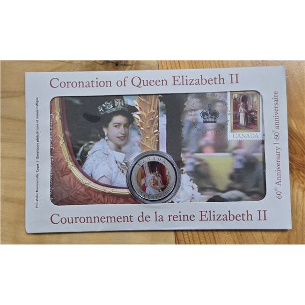 2013 RCM “Coronation of Queen Elizabeth II 60th Anniversary Coin & Stamp Set