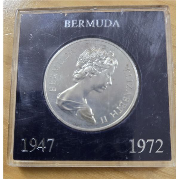1972 Bermuda “Silver Wedding” One Dollar Coin