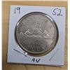 Image 1 : One 1952 Canadian Silver Dollar.