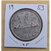 Image 1 : One 1953 Canadian Silver Dollar.