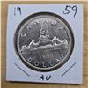 Image 1 : One 1959 Canadian Silver Dollar.
