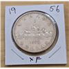 Image 1 : One 1956 Canadian Silver Dollar.