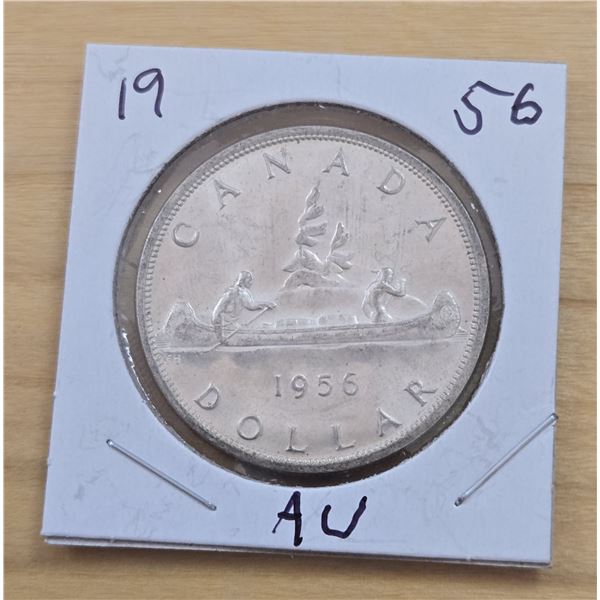 One 1956 Canadian Silver Dollar.