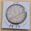 Image 1 : One 1954 Canadian Silver Dollar.