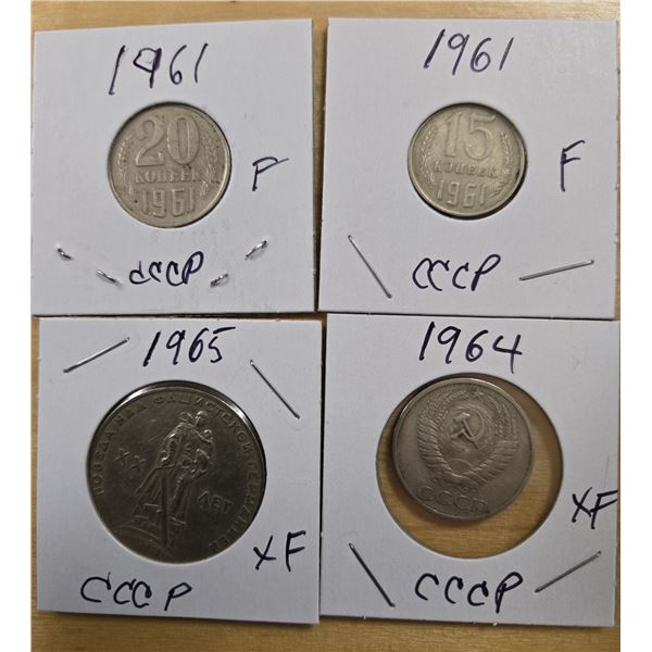 Four Soviet Era Coins
