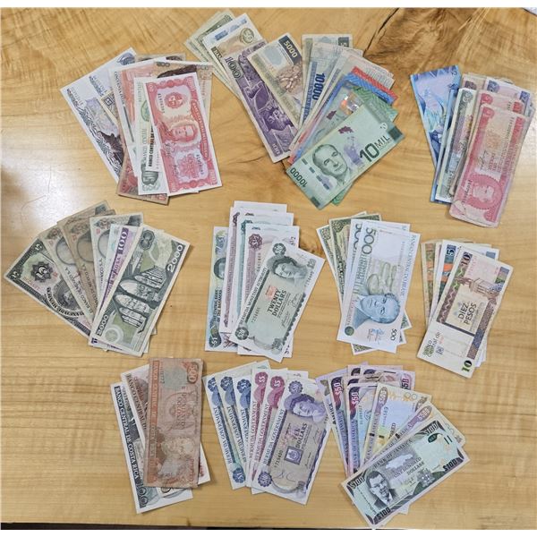 One Mixed Lot of Vintage Foreign Banknotes