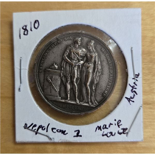 1810 Silver Medal for the wedding of Napoleon and Marie Louise of Austria