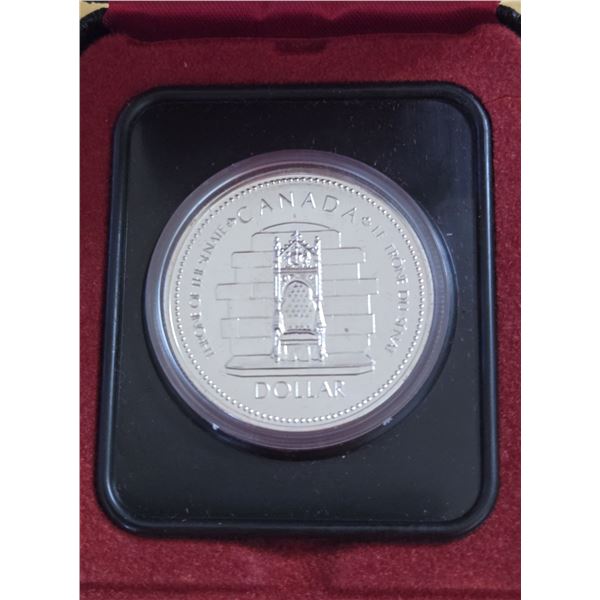 1977 Canadian Uncirculated “Throne of the Senate” Silver Coin.
