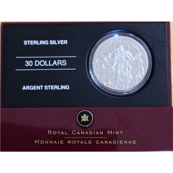 2006 RCM $30 Sterling Silver “National War Memorial” Coin