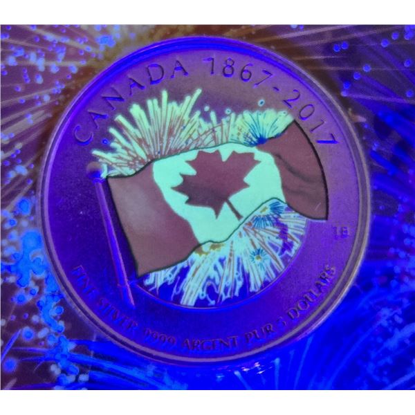 2017 RCM “Proudly Canadian” Glow in the Dark Fine Silver Coin