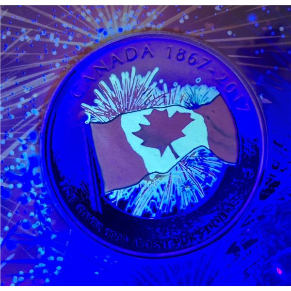 2017 RCM “Proudly Canadian” Glow in the Dark Fine Silver Coin