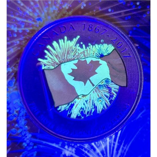 2017 RCM “Proudly Canadian” Glow in the Dark Fine Silver Coin