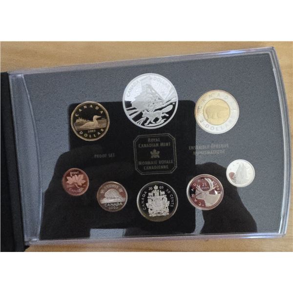2003 RCM Proof Set featuring Fine Silver Dollar & Five Sterling Silver Coins