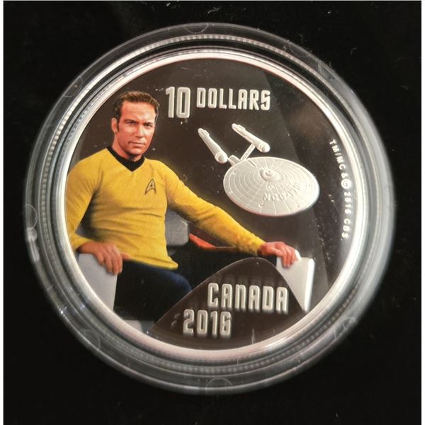 2016 RCM “Star Trek: Captain Kirk” Fine Silver Colored Coin.