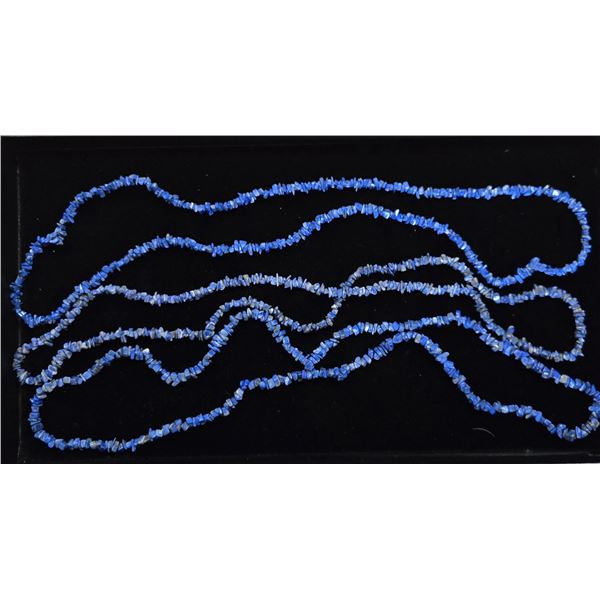 Three 32” Strands of Lapis Lazuli Chips