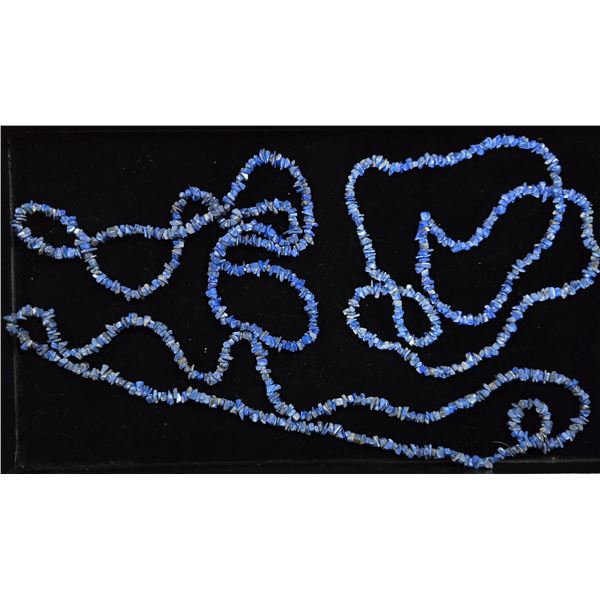 Three Strands of Lapis Lazuli Chips