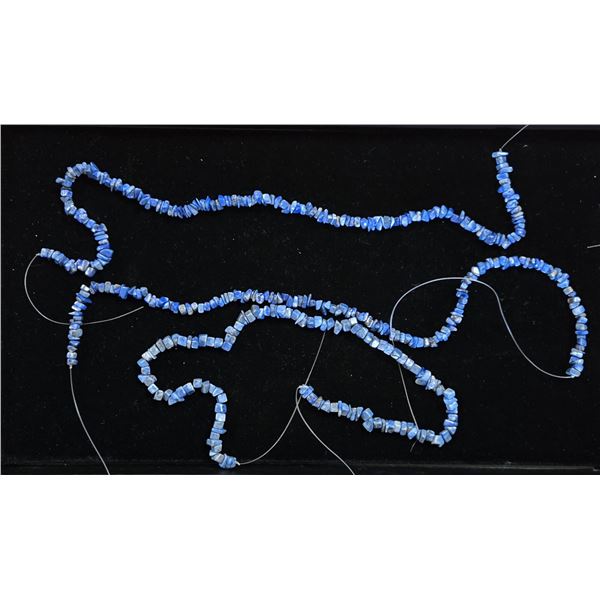Three Strands of Lapis Lazuli Chips
