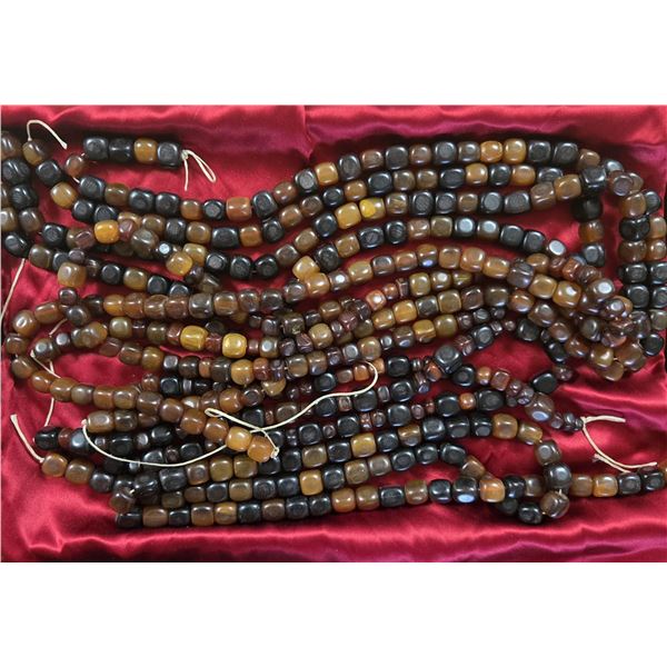 Six Assorted Strands of Light & Dark Amber