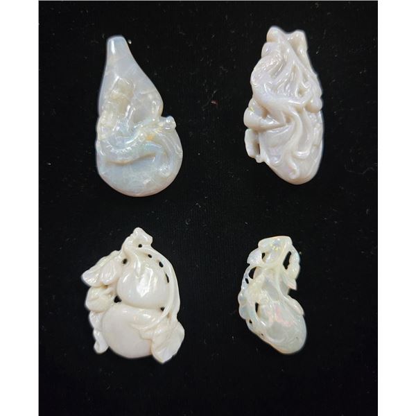 Four Asian Opal Carvings