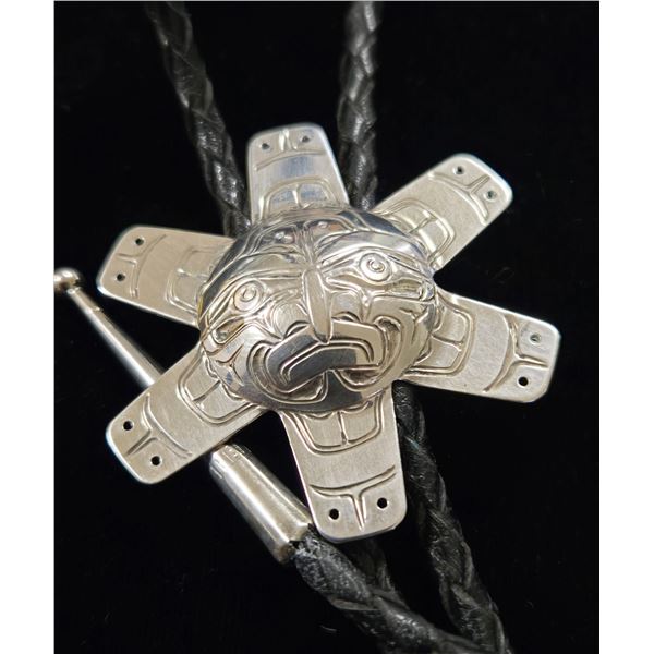 Sterling Silver Bolo Tie Hand Carved By Harold Alfred