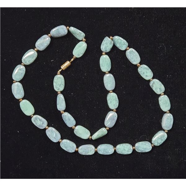 One 20” Green Agate Necklace