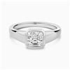 Image 1 : Gold & Lab Octagon Diamond 5 Cts Ring - E/VVS