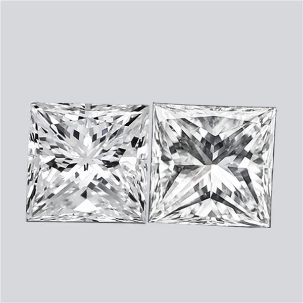 Brilliant White Princess Diamond Pair 5 Cts - IGI Cerified