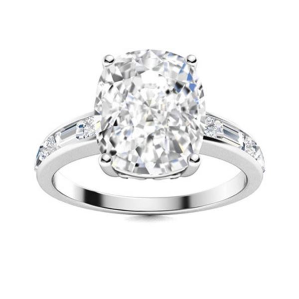 Gold & Brilliant White Diamond 2.25 Cts Ring - E/VVS