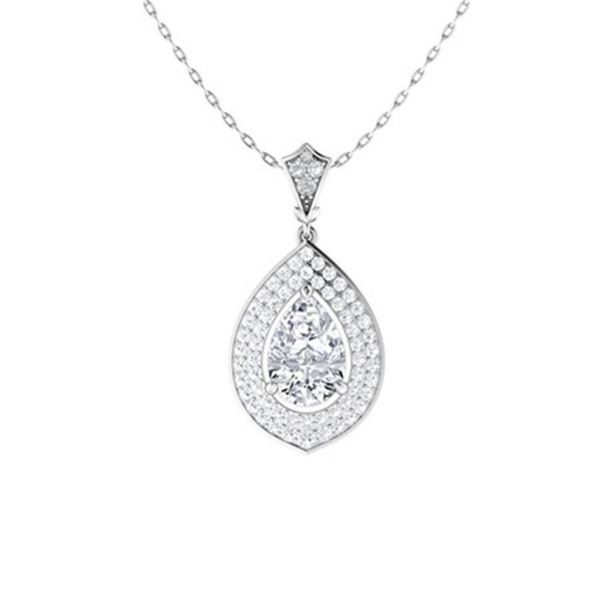 Gold & White Diamonds 3 Cts Necklace - E/VVS