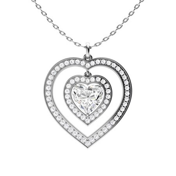 Gold & White Diamonds 3 Cts Necklace - E/VVS