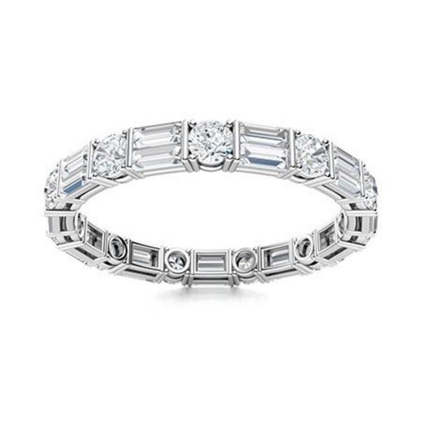 Gold & White Diamond 4 Cts Eternity Ring