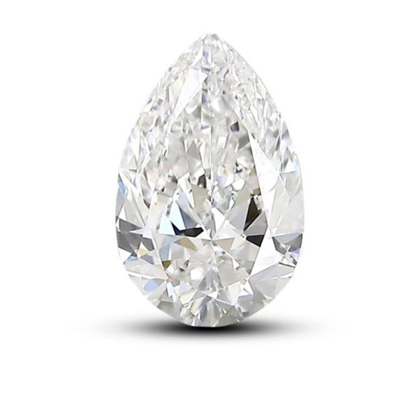 White Pear Cut Diamond 2.00 Cts IGI Certified