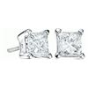 Image 1 : Gold & Princess Diamond 2.00 Cts Earring Studs