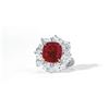 Image 1 : Gold & Pigeon Blood Red  Ruby & Diamonds Ring