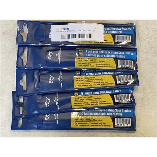 5 NEW 5PK RECIPROCATING SAW BLADES