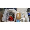 Image 2 : 2 SMALL TOTES OF VINTAGE VW CAR PARTS