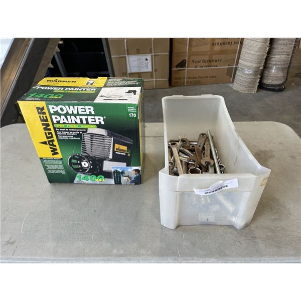 WAGNER POWER PAINTER AND ASSORETD SOCKETS, WRENCHES