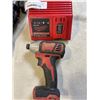 Image 2 : MILWAUKEE DRILL, NO BATTERY, CHARGER AND VINTAGE JIGSAW