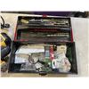 Image 2 : DEWALT ELECTRIC CIRCULAR SAW AND TOOLBOX WITH ASSORTED HARDWARE
