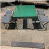 Image 1 : COLEMAN FOLDING  METAL TABLE AND 4 STOOLS