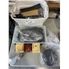 Image 2 : 2 SMALL TOTES OF ASSORTED VINTAGE CAR PARTS AND ELECTRICAL
