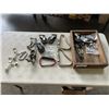 Image 1 : TRAY OF CASTERS, HEAVY DUTY CARABINER, ETC