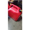 Image 3 : 2 JERRY CANS AND TOTE OF SHOP FLUIDS