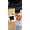 Image 2 : TOTE OF VINTAGE VW, FORD  AND BOSCH AUTOMOTIVE PARTS, ASSEMBLIES, MANUALS, OIL FILTERS AND BATTERY B
