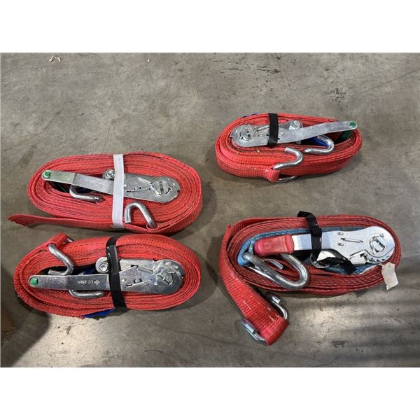 LOT OF 4 LARGE LOAD STRAPS