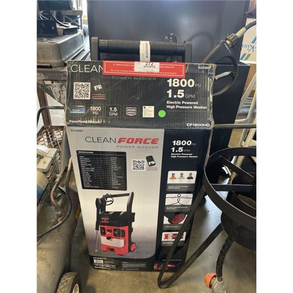 CLEAN FORCE 1800 PSI PRESSURE WASHER, WORKING