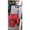 Image 1 : HOMEL;ITE ELECTRIC WEEDEATER, AND 2 GAS CANS