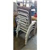 Image 3 : SET OF 4 STACKING PATIO CHAIRS AND CUSHIONS