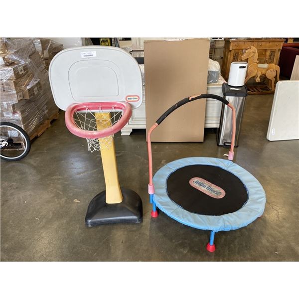 LTTLE TYKES TRAMPOLINE AND BASKETBALL HOOP