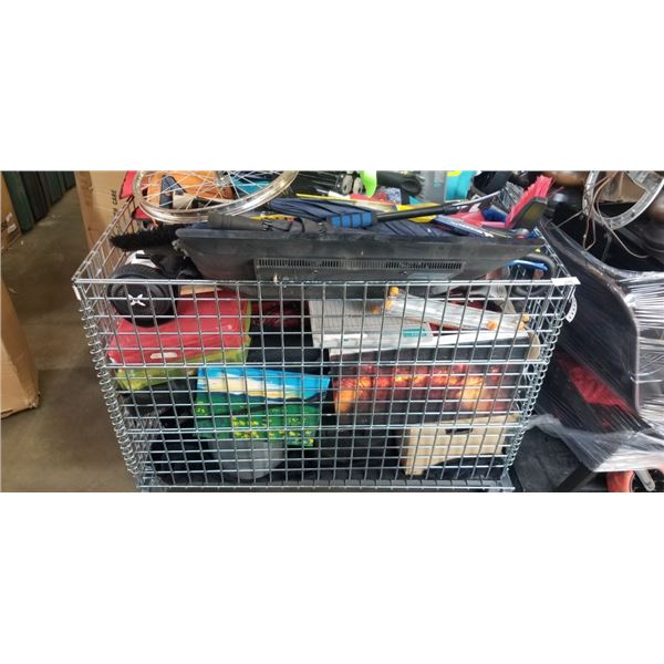 PALLET OF ASSORTED GOODS, CONTENTS OF REPOSESSSED VEHICLES, BIN NOT INCLUDED